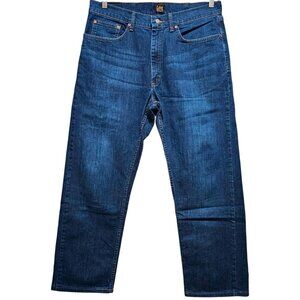 Lee Premium Select Regular Fit Mens Jeans Size 36X34 Dark Blue Denim